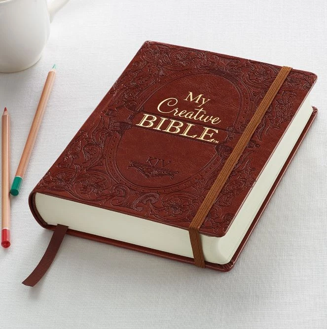Christian Art Gifts KJV Brown Faux Leather Hardcover My Creative Bible 3 Christian Art Gifts KJV Brown Faux Leather Hardcover My Creative Bible
