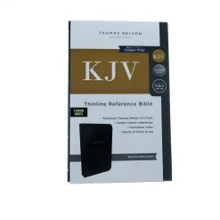 Thomas Nelson KJV, Thinline Reference Bible, Bonded Leather, Black, Indexed, Red -SHOPtheWORD store 100 0183 1