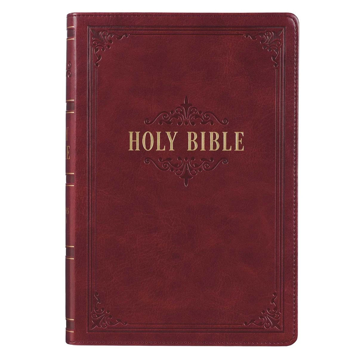 Christian Art Gifts Burgundy Faux Leather Full-size Giant Print King James Version Bible With Thumb 3 Christian Art Gifts Burgundy Faux Leather Full-size Giant Print King James Version Bible With Thumb