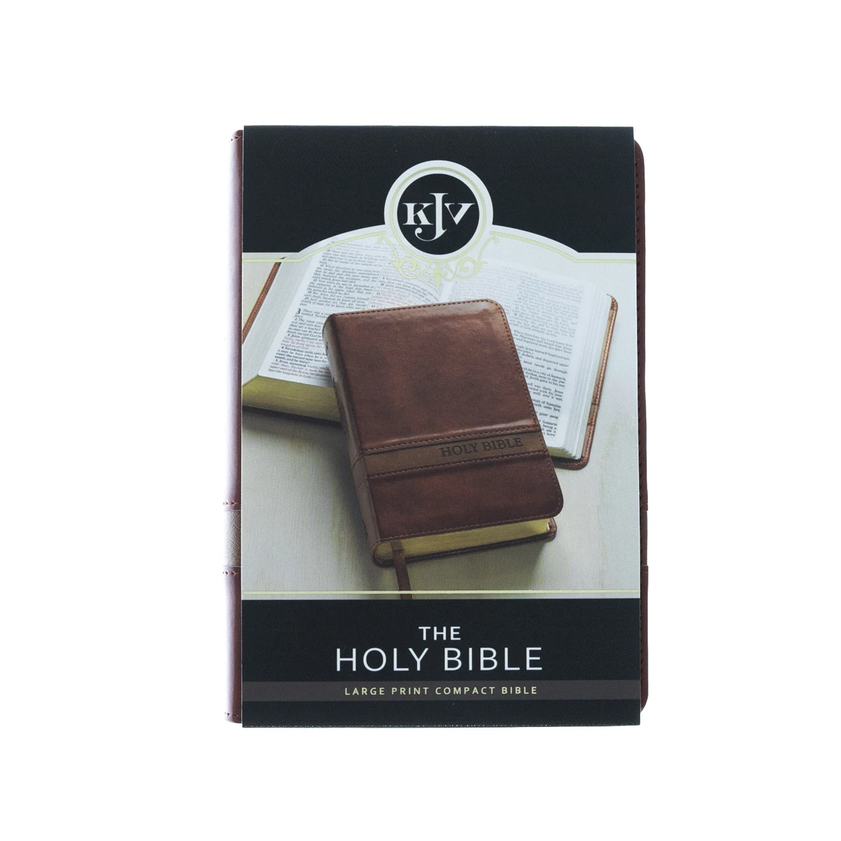 KJV Brown Faux Leather Large Print Compact 4 KJV Brown Faux Leather Large Print Compact - Image 2