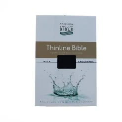 CEB Thinline Bible W/Apocrypha-Black DecoTone