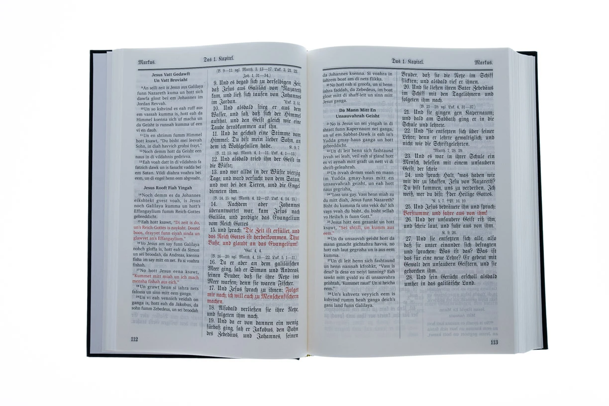 Audience: Father, Men German & PA Parallel Deitsh NT & Psalms Red Letter 4 Audience: Father, Men German & PA Parallel Deitsh NT & Psalms Red Letter - Image 2