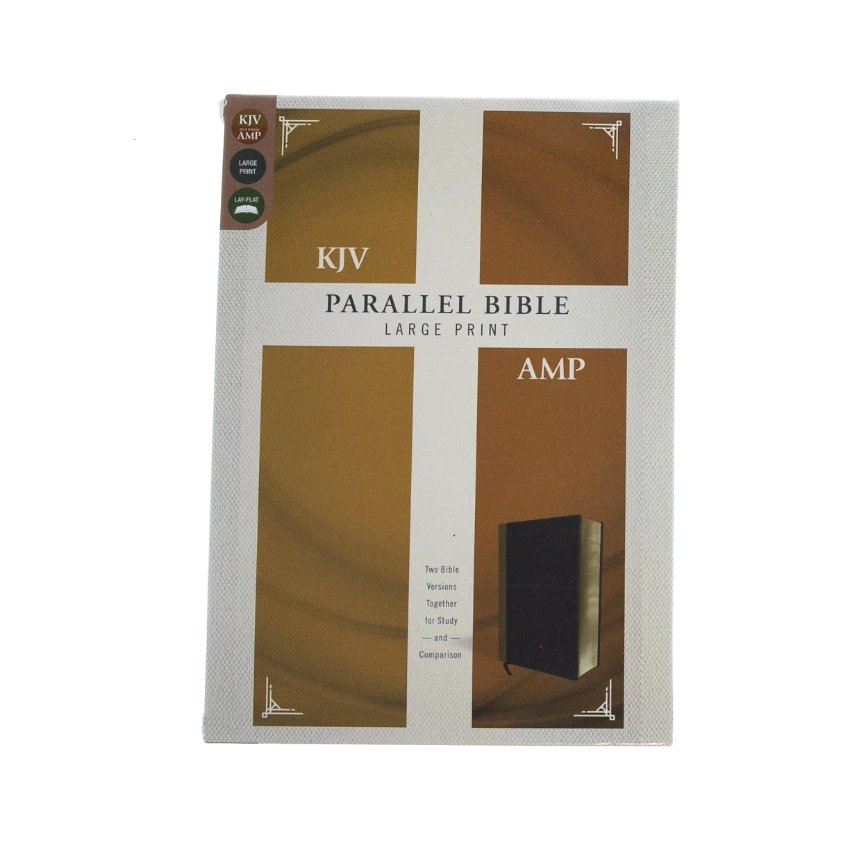 Zondervan KJV, Amplified, Parallel Bible, Large Print, Leathersoft, Tan/Burgundy 4 Zondervan KJV, Amplified, Parallel Bible, Large Print, Leathersoft, Tan/Burgundy - Image 2
