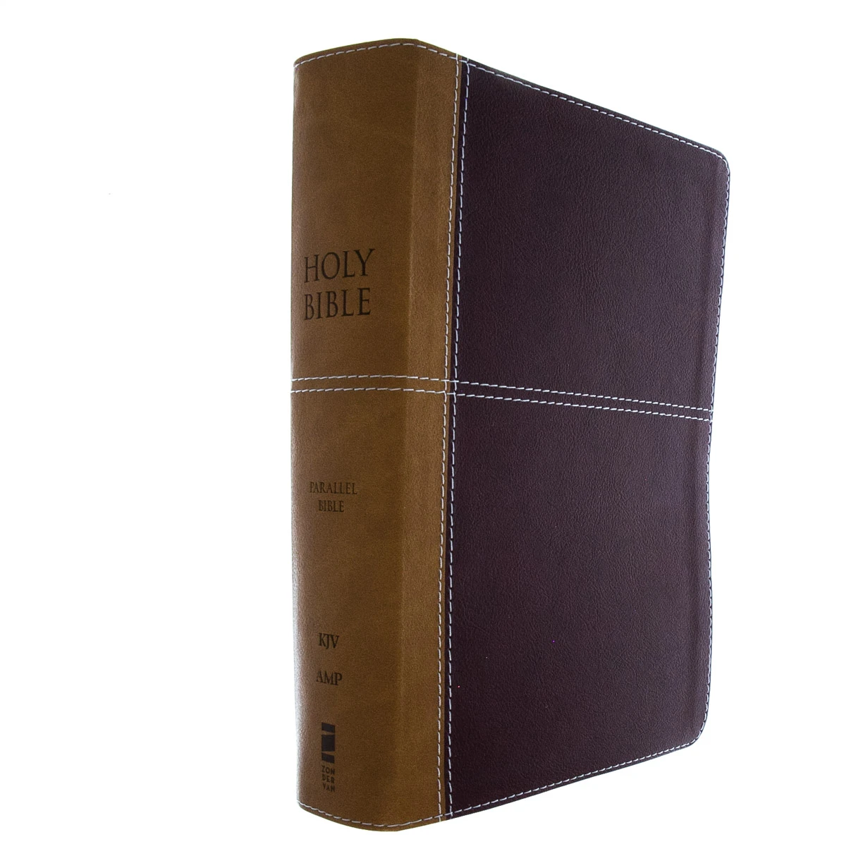 Zondervan KJV, Amplified, Parallel Bible, Large Print, Leathersoft, Tan/Burgundy 3 Zondervan KJV, Amplified, Parallel Bible, Large Print, Leathersoft, Tan/Burgundy