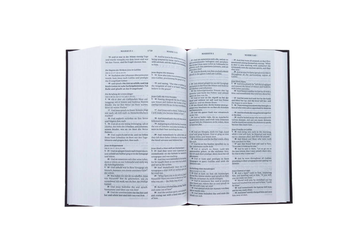 Crossway ESV German/English Parallel Bible-Dark Red Hardcover 7 Crossway ESV German/English Parallel Bible-Dark Red Hardcover - Image 5