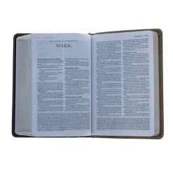 Zondervan Amplified Holy Bible, Compact, Imitation Leather, Tan/Burgundy -SHOPtheWORD store 203 0010 4