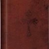 Crossway ESV Compact Bible-Walnut Weathered Cross Design TruTone