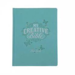 Christian Art Gifts ESV My Creative Bible For Girls Teal Butterfly