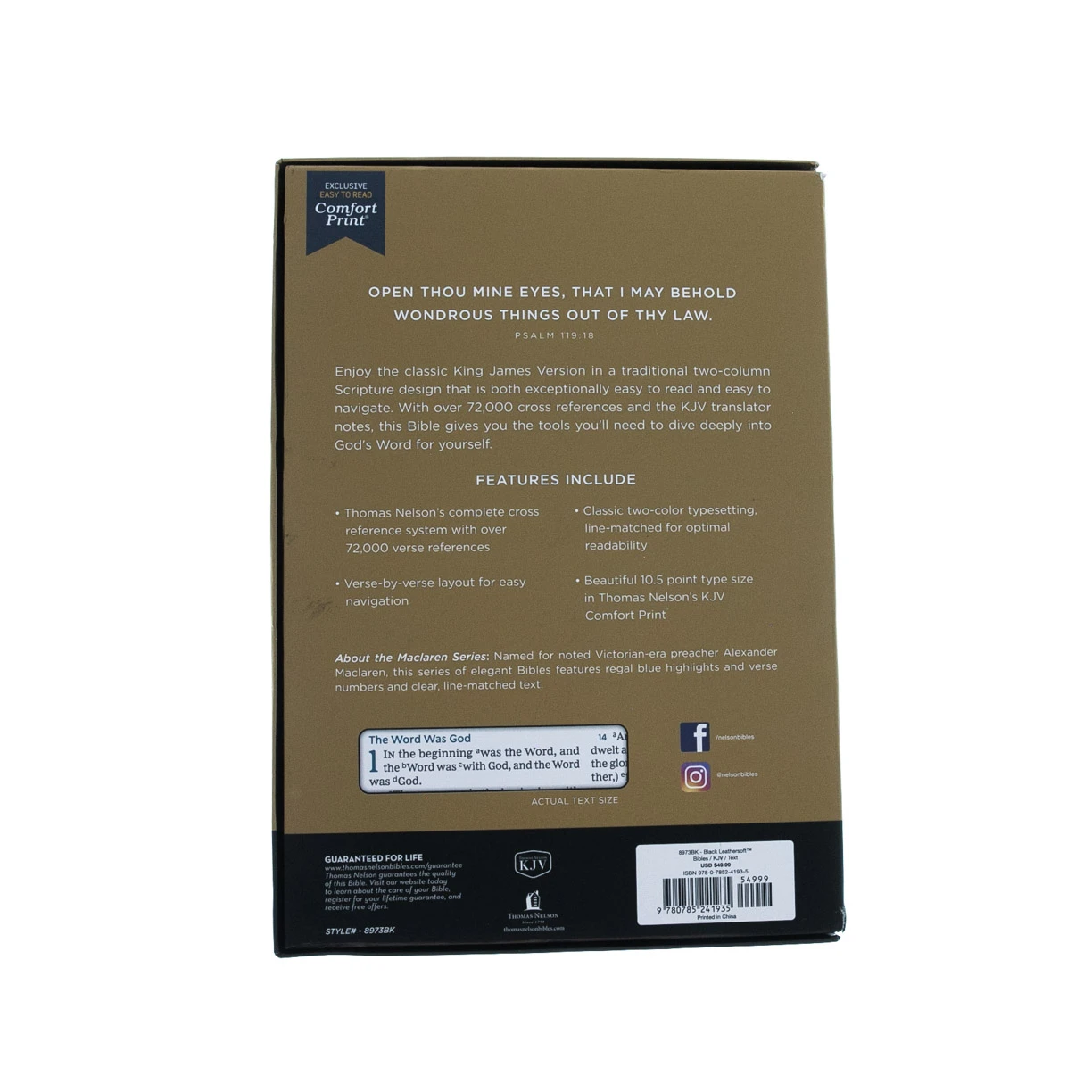 KJV, Large Print Verse-By-Verse Reference Bible, MacLaren Series, Leathersoft, 8 KJV, Large Print Verse-By-Verse Reference Bible, MacLaren Series, Leathersoft, - Image 6