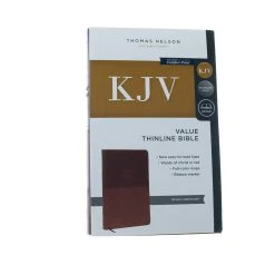 Thomas Nelson KJV Thinline Bible, Standard Print, Imitation Leather, Brown, -SHOPtheWORD store 206 0059 1 1