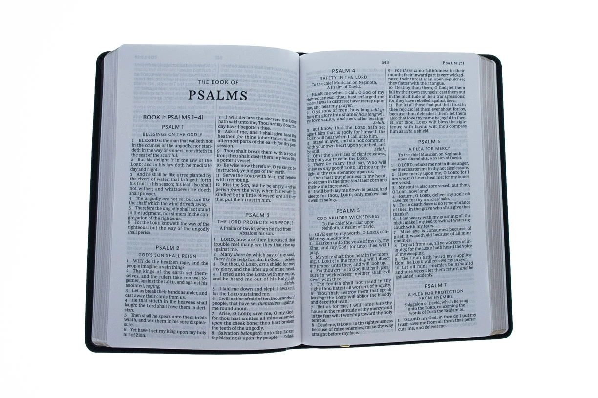 Thomas Nelson KJV Thinline Bible, Large Print, Black Leathersoft 6 Thomas Nelson KJV Thinline Bible, Large Print, Black Leathersoft - Image 4