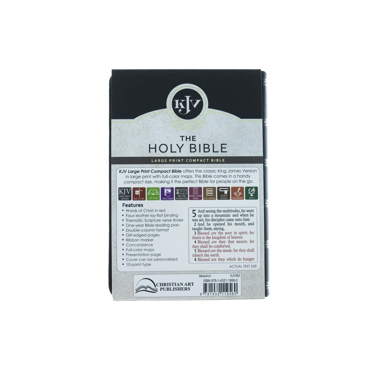 Christian Art Gifts KJV Compact Large Print Lux-Leather Dark Brown 8 Christian Art Gifts KJV Compact Large Print Lux-Leather Dark Brown - Image 6