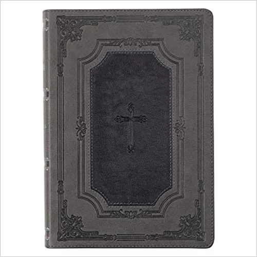 KJV Super Giant Print Bible Two-Tone Gray Faux Leather 3 KJV Super Giant Print Bible Two-Tone Gray Faux Leather