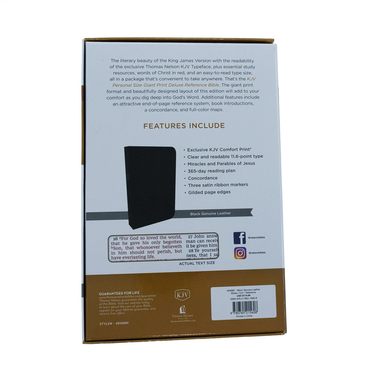 Thomas Nelson KJV, Deluxe Reference Bible, Personal Size Giant Print, Black 7 Thomas Nelson KJV, Deluxe Reference Bible, Personal Size Giant Print, Black - Image 5