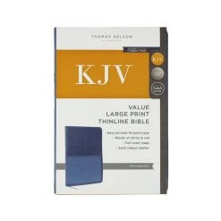 Thomas Nelson KJV, Value Thinline Bible, Large Print, Leathersoft, Blue -SHOPtheWORD store 206 0794 1 1