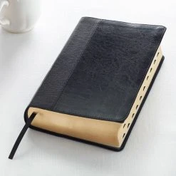 Christian Art Gifts KJV Giant Print Thumb Index Edition: Black LuxLeather -SHOPtheWORD store 206 0797 3