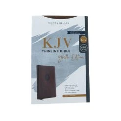 Thomas Nelson KJV, Thinline Bible Youth Edition, Leathersoft, Brown -SHOPtheWORD store 206 0816 1