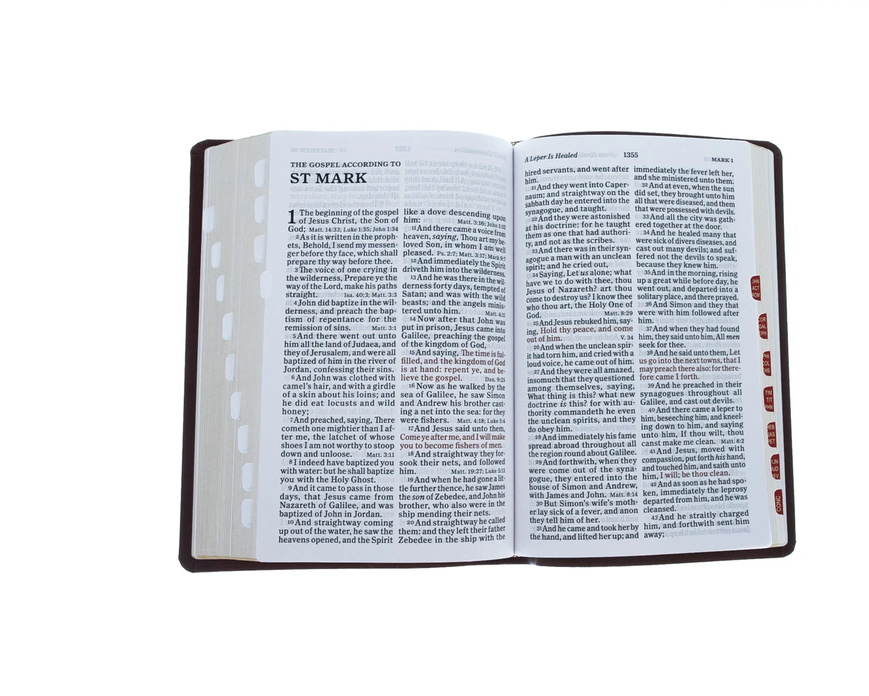 Holman Bible Publishers KJV Large Print Personal Size Reference Bible, Brown Leathertouch Indexed 6 Holman Bible Publishers KJV Large Print Personal Size Reference Bible, Brown Leathertouch Indexed - Image 4