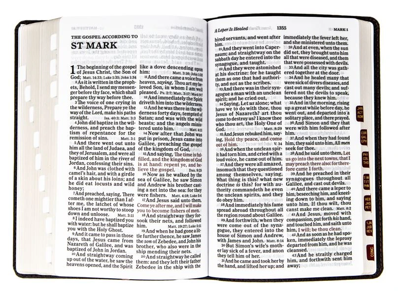 KJV Large Print Personal Size Reference Bible, Black Leathertouch Indexed Holman Bible Publishers KJV Large Print Personal Size Reference Bible, Black Leathertouch Indexed -SHOPtheWORD store 206 0826 2