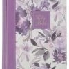Christian Art Gifts KJV Notetaking Bible Printed Purple Floral Faux Leather -SHOPtheWORD store 206 0840 1