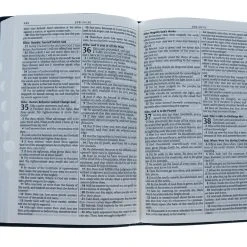 Christian Art Gifts KJV Blue Faux Leather Large Print Thinline Bible With Thumb Index -SHOPtheWORD store 206 0858 3