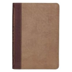 Christian Art Gifts KJV Brown Two-tone Faux Leather Compact Bible