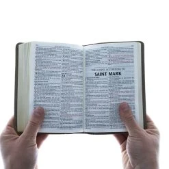 Christian Art Gifts KJV Brown Two-tone Faux Leather Compact Bible -SHOPtheWORD store 206 0861 4