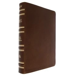 Christian Art Gifts KJV Tan Full Grain Leather Giant Print Full-size With Thumb Indexing -SHOPtheWORD store 206 0869 2
