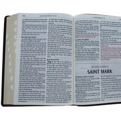 Christian Art Gifts KJV Tan Full Grain Leather Giant Print Full-size With Thumb Indexing -SHOPtheWORD store 206 0869 4