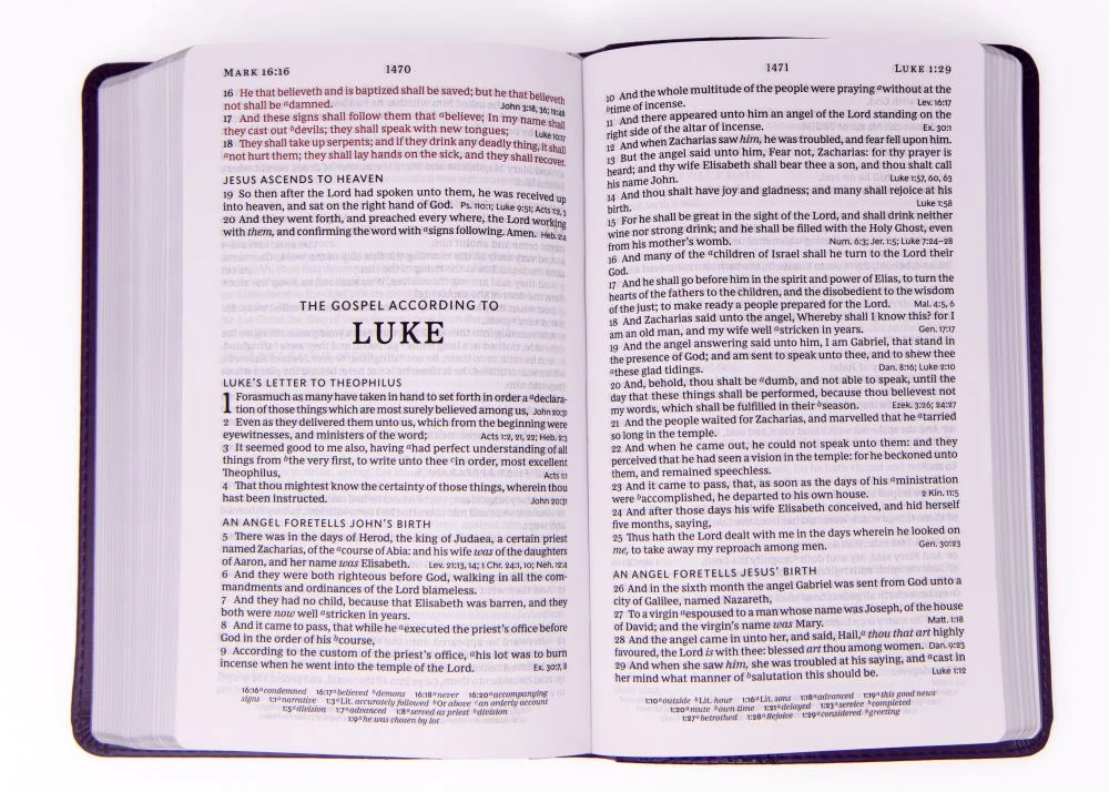 Thomas Nelson KJV Personal Size Large Print Single-Column Reference Bible – Purple 5 Thomas Nelson KJV Personal Size Large Print Single-Column Reference Bible – Purple - Image 3