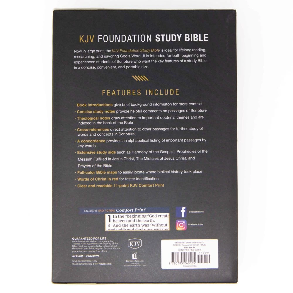 Thomas Nelson KJV Foundation Study Bible Brown 8 Thomas Nelson KJV Foundation Study Bible Brown - Image 6
