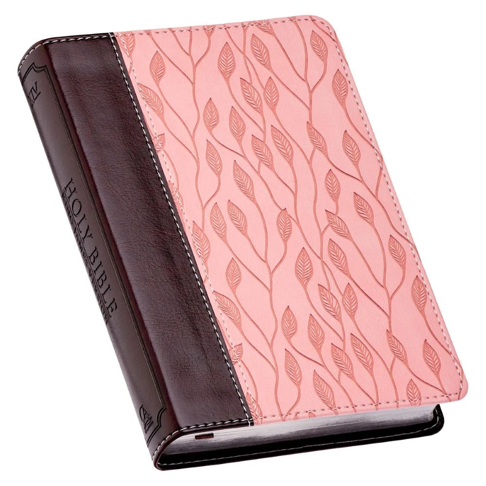 KJV Burgundy And Pink Faux Leather Compact Bible 4 KJV Burgundy And Pink Faux Leather Compact Bible - Image 2