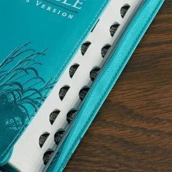 KJV Turquoise Faux Leather Deluxe Gift Bible W/ Thumb Index 10 KJV Turquoise Faux Leather Deluxe Gift Bible W/ Thumb Index -SHOPtheWORD store 206 0991 2