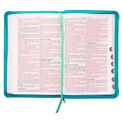 KJV Turquoise Faux Leather Deluxe Gift Bible W/ Thumb Index 11 KJV Turquoise Faux Leather Deluxe Gift Bible W/ Thumb Index -SHOPtheWORD store 206 0991 3