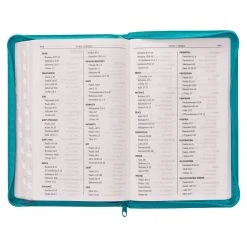 KJV Turquoise Faux Leather Deluxe Gift Bible W/ Thumb Index 13 KJV Turquoise Faux Leather Deluxe Gift Bible W/ Thumb Index -SHOPtheWORD store 206 0991 5