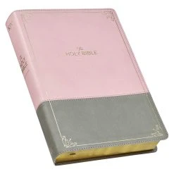 KJV Pink And Gray Faux Leather Super Giant Print Full-size Bible W/ Thumb Index 9 KJV Pink And Gray Faux Leather Super Giant Print Full-size Bible W/ Thumb Index -SHOPtheWORD store 206 0992 1
