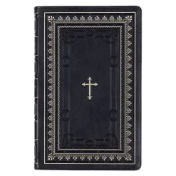 Christian Art Gifts KJV Black Framed Faux Leather Deluxe Gift Bible W/ Thumb Index