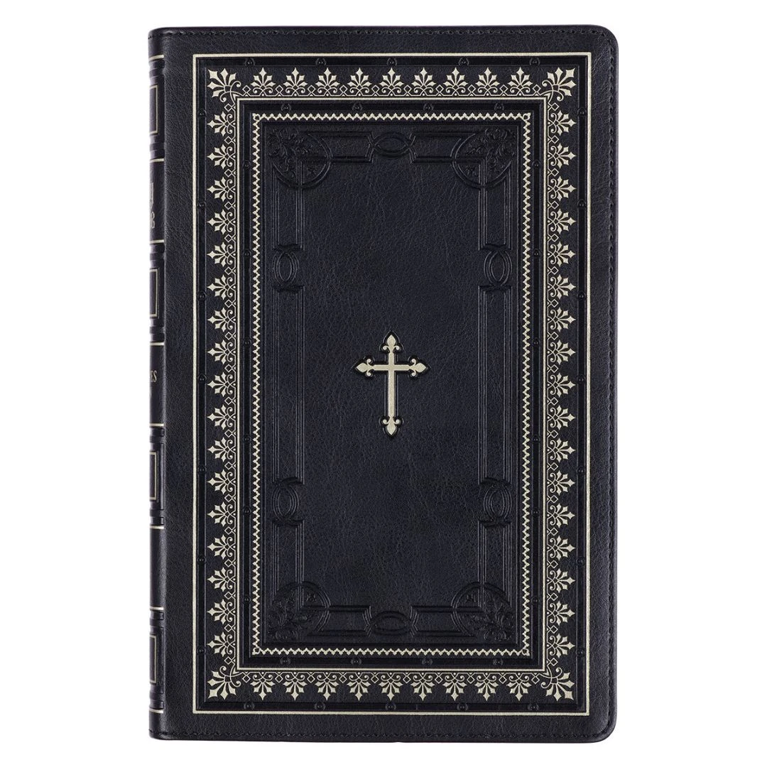 Christian Art Gifts KJV Black Framed Faux Leather Deluxe Gift Bible W/ Thumb Index 3 Christian Art Gifts KJV Black Framed Faux Leather Deluxe Gift Bible W/ Thumb Index