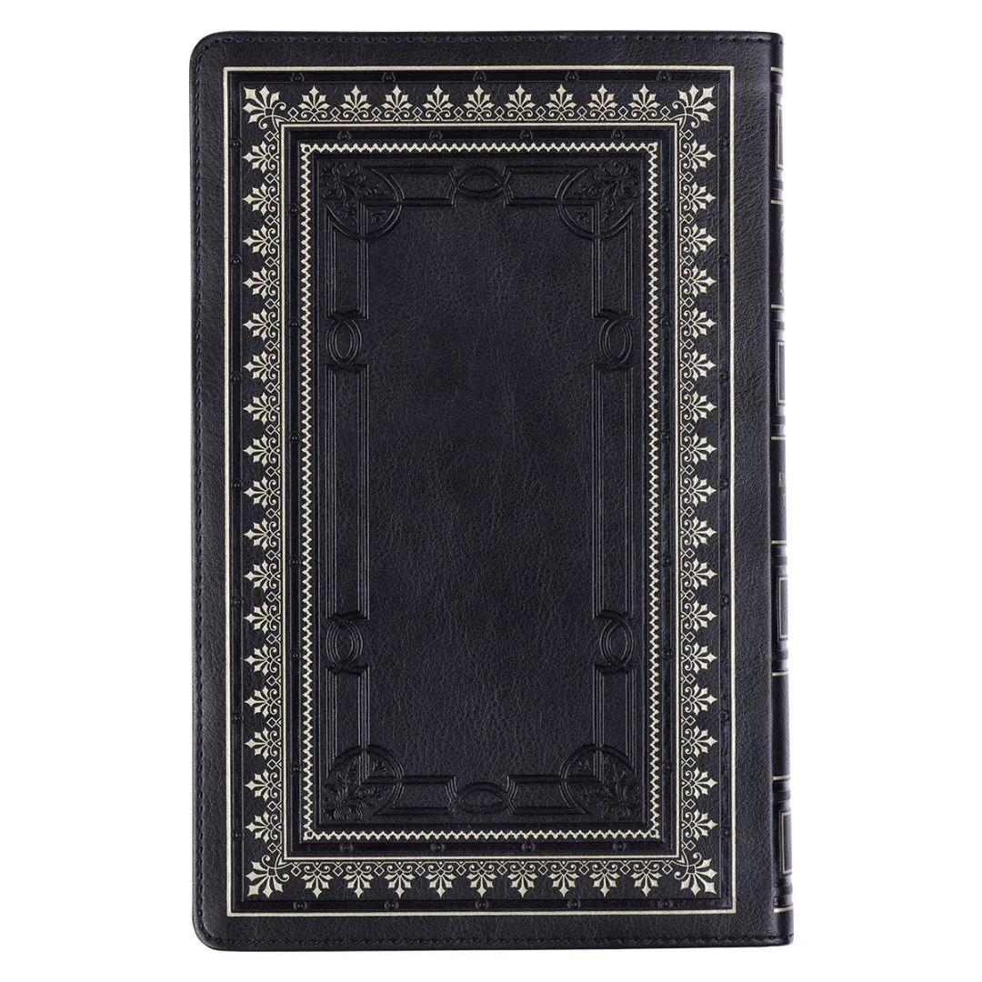 Christian Art Gifts KJV Black Framed Faux Leather Deluxe Gift Bible W/ Thumb Index 4 Christian Art Gifts KJV Black Framed Faux Leather Deluxe Gift Bible W/ Thumb Index - Image 2