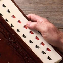 Christian Art Gifts KJV Art Nouveau Framed Saddle Tan Faux Leather Bible – Thumb Index -SHOPtheWORD store 206 1004 4