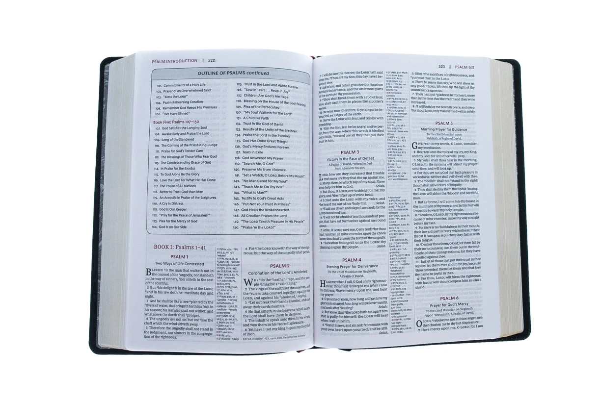 Thomas Nelson KJV, Open Bible, Leathersoft, Black, Red Letter Edition, Comfort Print 7 Thomas Nelson KJV, Open Bible, Leathersoft, Black, Red Letter Edition, Comfort Print - Image 5