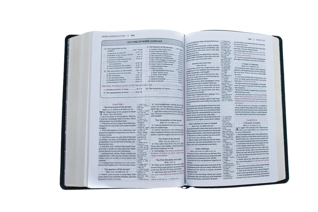 Thomas Nelson KJV, Open Bible, Leathersoft, Black, Red Letter Edition, Comfort Print 8 Thomas Nelson KJV, Open Bible, Leathersoft, Black, Red Letter Edition, Comfort Print - Image 6