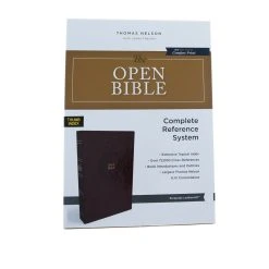 Thomas Nelson KJV Open Bible, Leathersoft, Burgundy, Comfort Print Indexed -SHOPtheWORD store 206 1036 1 1
