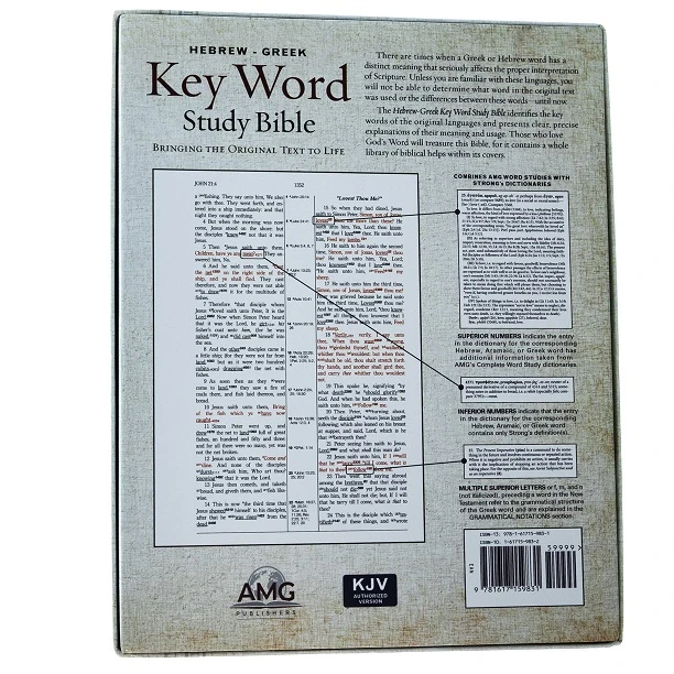 WEIGHT: 3 Lbs KJV Hebrew-Greek Key Word Study Bible, Genuine Leather, Black Indexed 7 WEIGHT: 3 Lbs KJV Hebrew-Greek Key Word Study Bible, Genuine Leather, Black Indexed - Image 5