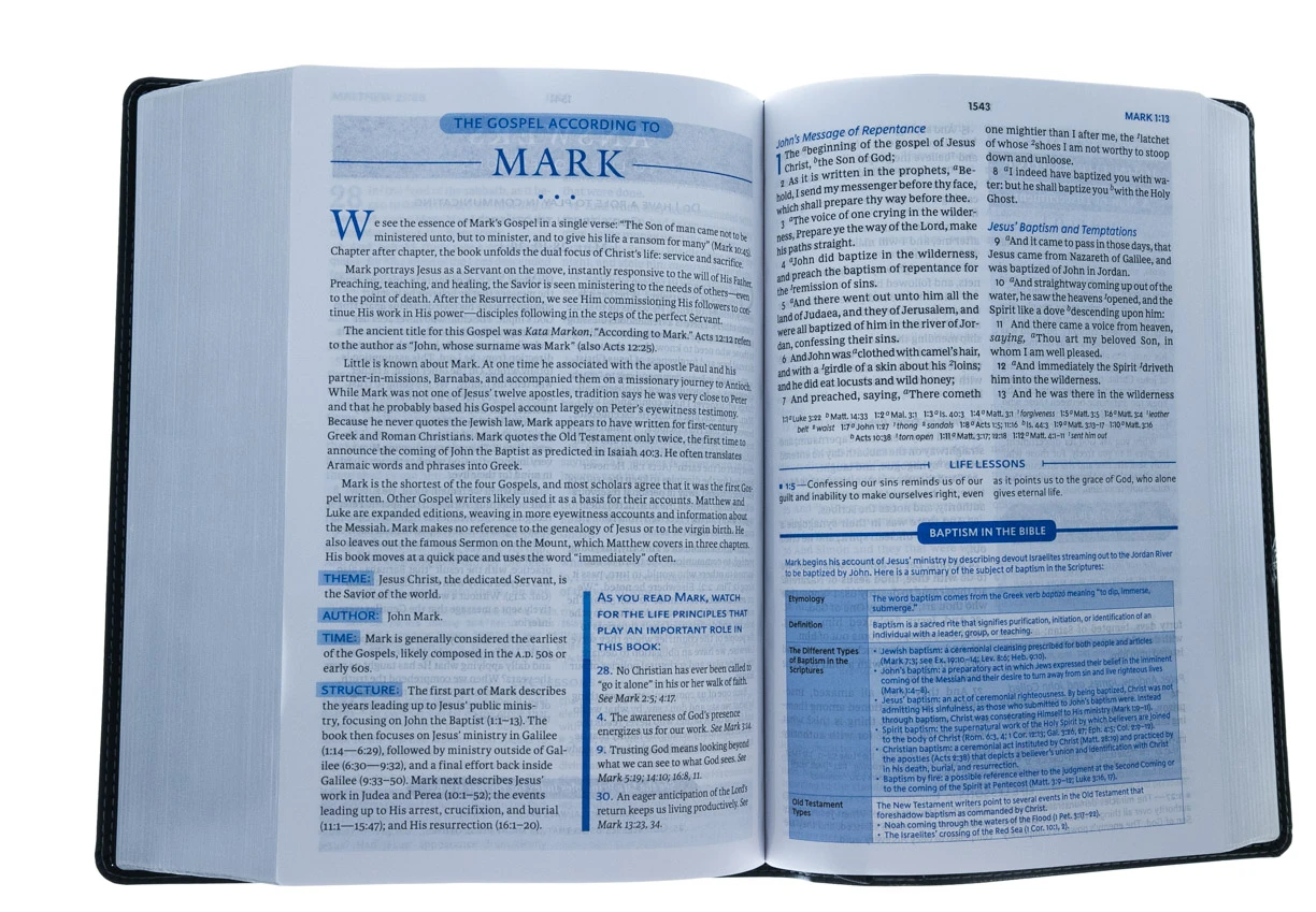 Thomas Nelson KJV, Charles F. Stanley Life Principles Bible, 2nd Edition, Leathersoft, Black 6 Thomas Nelson KJV, Charles F. Stanley Life Principles Bible, 2nd Edition, Leathersoft, Black - Image 4