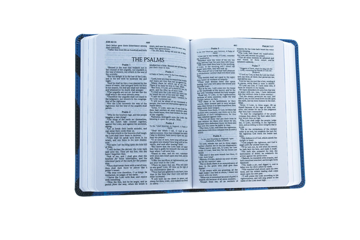 WEIGHT: 1 Lbs KJV Compact Ultrathin Bible For Teens, Blue Vortex LeatherTouch 5 WEIGHT: 1 Lbs KJV Compact Ultrathin Bible For Teens, Blue Vortex LeatherTouch - Image 3