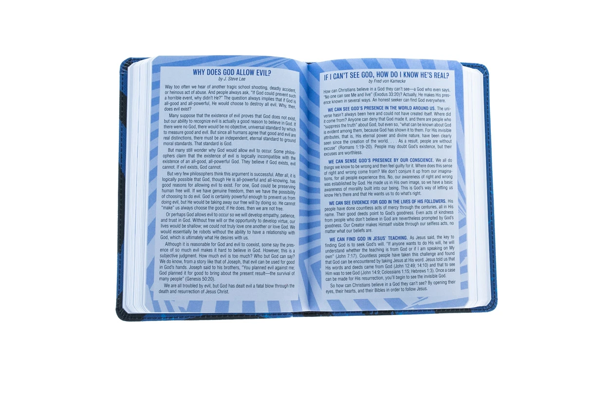 WEIGHT: 1 Lbs KJV Compact Ultrathin Bible For Teens, Blue Vortex LeatherTouch 6 WEIGHT: 1 Lbs KJV Compact Ultrathin Bible For Teens, Blue Vortex LeatherTouch - Image 4