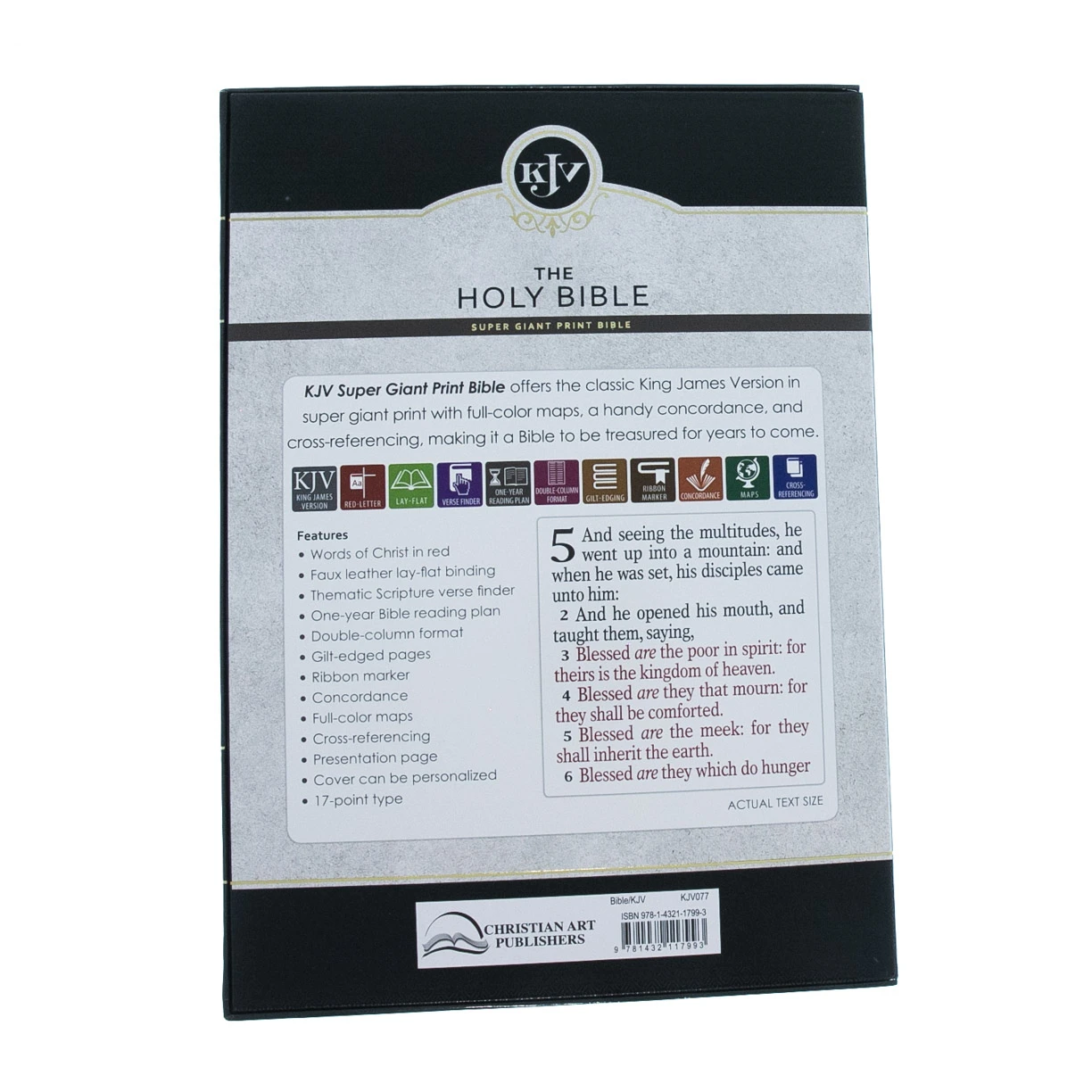 WEIGHT: 3 Lbs KJV Bible Super Giant Print Tan 8 WEIGHT: 3 Lbs KJV Bible Super Giant Print Tan - Image 6