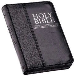 Christian Art Gifts KJV Bible Mini Pocket Black With Zipper -SHOPtheWORD store 206 1077 2