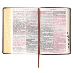 Christian Art Gifts KJV Bible Giant Print Full Size Dark Brown Faux Leather -SHOPtheWORD store 206 2115 2